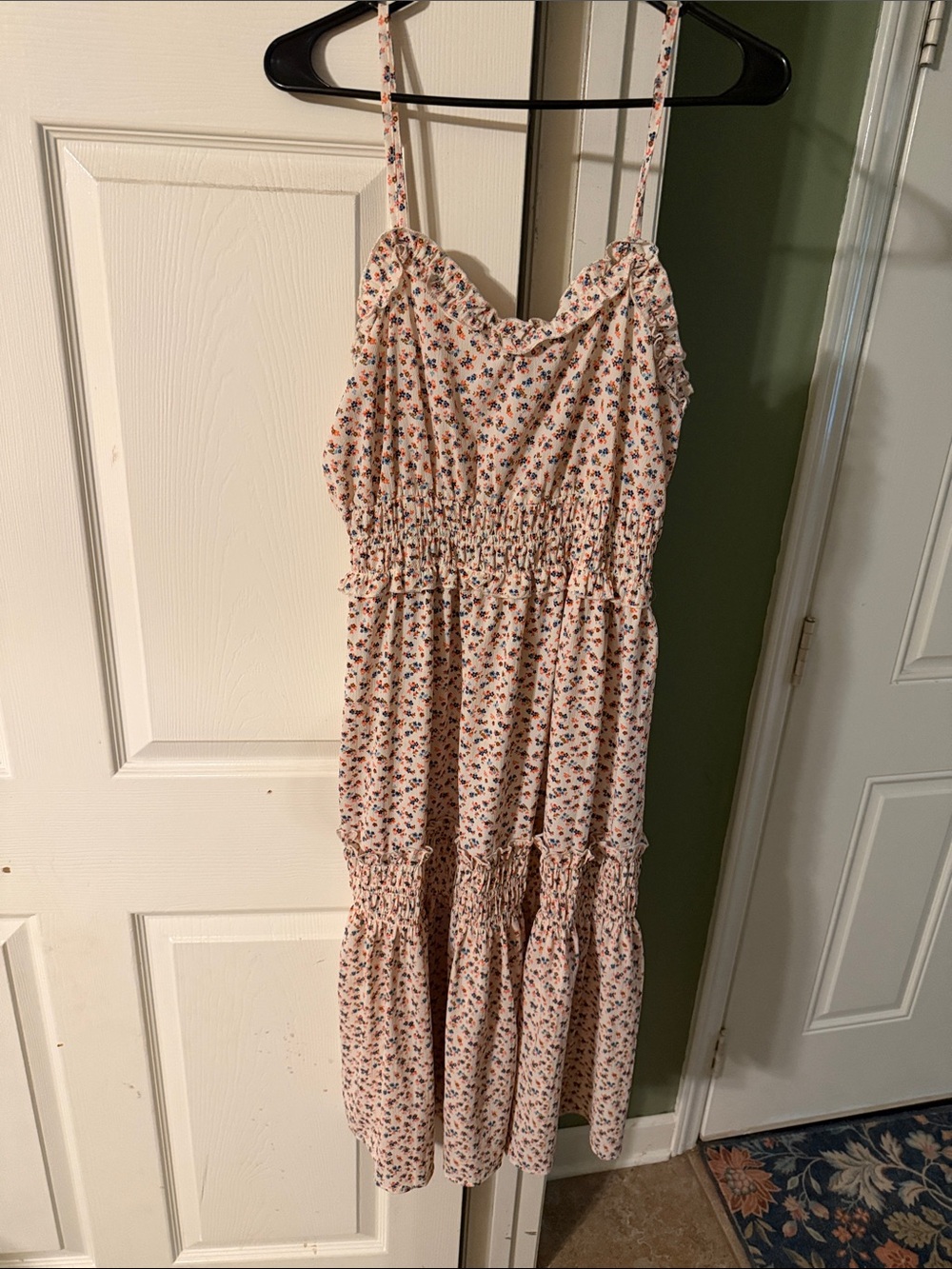 Angie Pink Floral Midi Dress